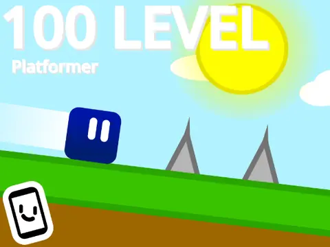 100 Level Platformer logo - 100 stages of platforming adventure