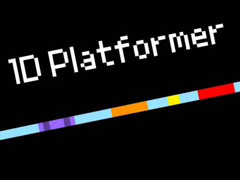 1D Platformer game cover featuring one-dimensional platformer gameplay with 18 levels