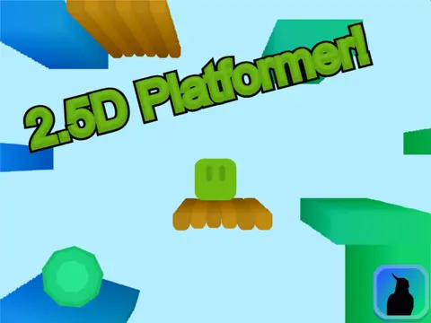 Remixable 2.5D game engine for creating platformer games