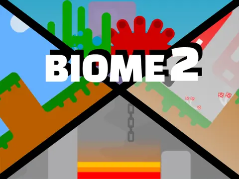 Biome 2 platformer logo - five biome platformer with bubble gum hazards