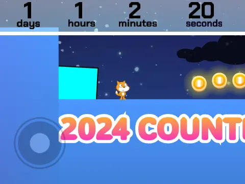 2025 countdown platformer logo cover featuring festive multiplayer countdown