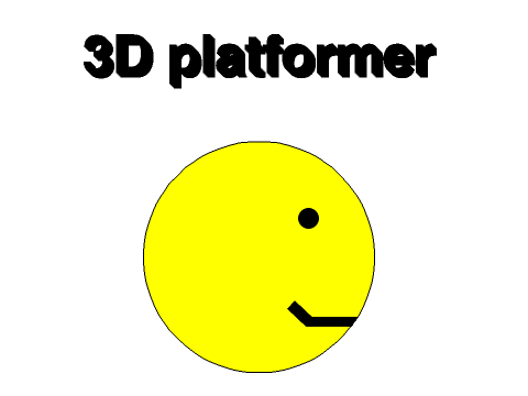 3D Platformer 1 game logo with 3D platformer text and cover art featuring Smiley character in a 3D world