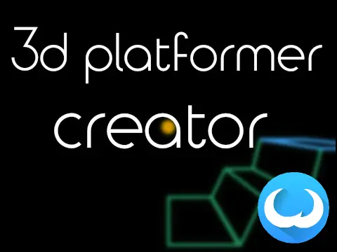 3D Platformer Creator game logo showing block style 3D terrain