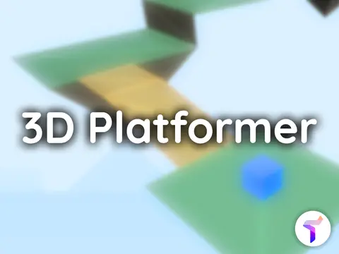 Logo for the 3D Platformer Demo v1.91, a browser-based 3D platforming game