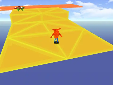 3D scene from the Crash Bandicoot-inspired 3D Platformer Demo