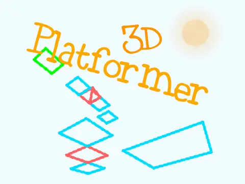 3D Platformer v7 logo featuring original 3D engine and block-based platforming