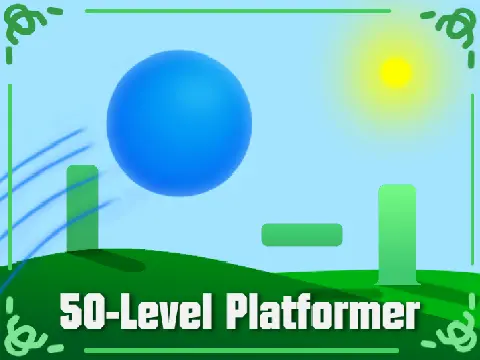 50-Level Platformer logo celebrating 20,000 views and special achievements