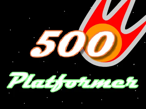 Logo for 500 Platformer, a space-themed platformer game