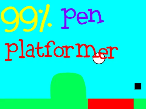 99 pen platformer v2 game logo featuring platformer character and distinctive pen-style rendering design