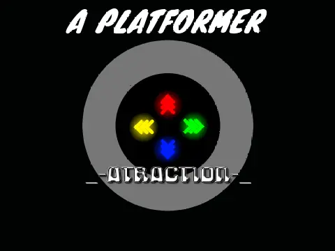 Atraction platformer logo cover with dark and light gravity switching theme