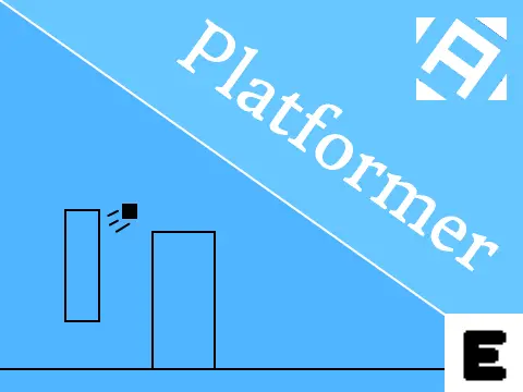 A Platformer logo cover with game title and platformer theme