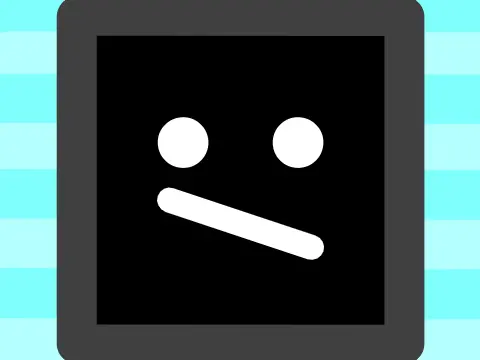 A Platformer logo - minimalist satirical platformer game design