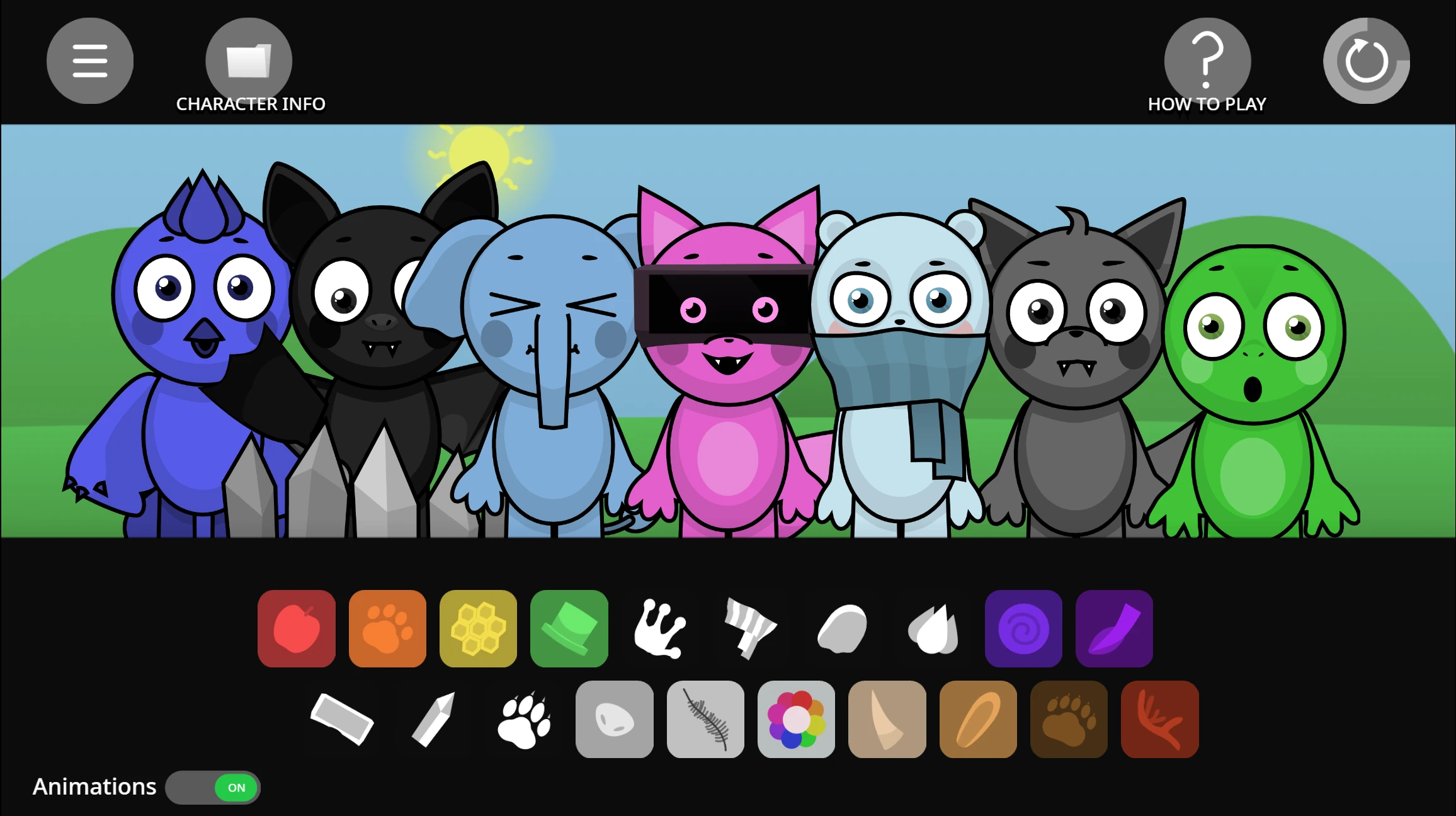 Different character combinations in Sprunki Abgerny