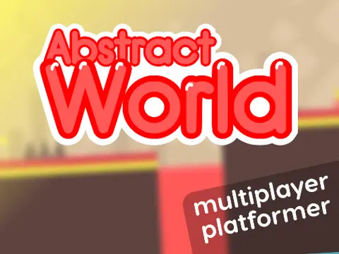 Abstract World Online multiplayer scrolling platformer logo - abstract art theme