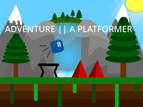 Adventure platformer logo - wilderness escape theme