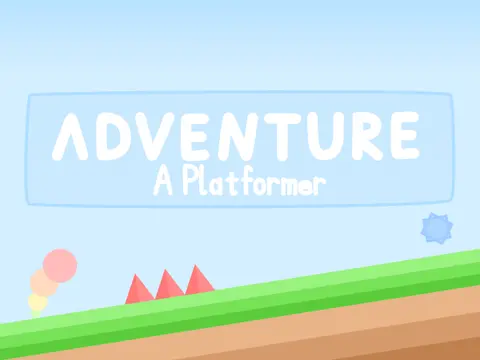 Adventure platformer logo cover featuring contest winner badge and BTS music theme