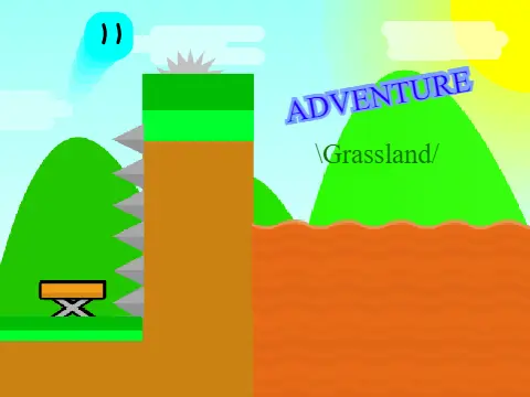 Adventure Grassland platformer game cover art