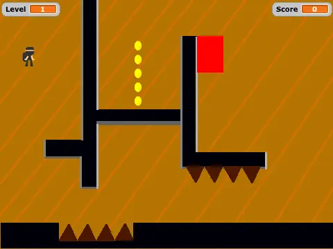 Agent Platformer logo cover featuring agent with jetpack and coin collection