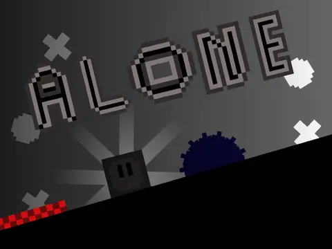 Dark and atmospheric scene from the Alone platformer game
