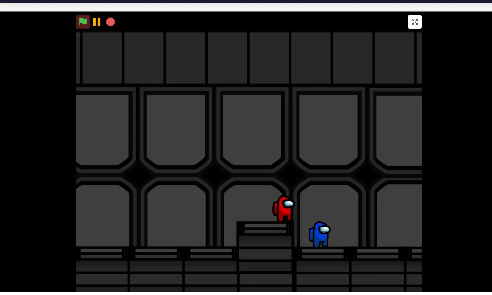Among Us Platformer Home Screen