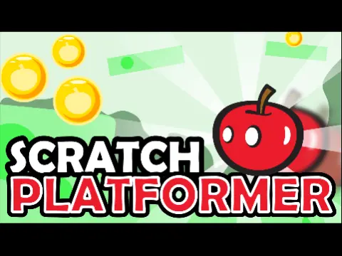 Screenshot of the Apaul platformer tutorial game showing character and simple blocks