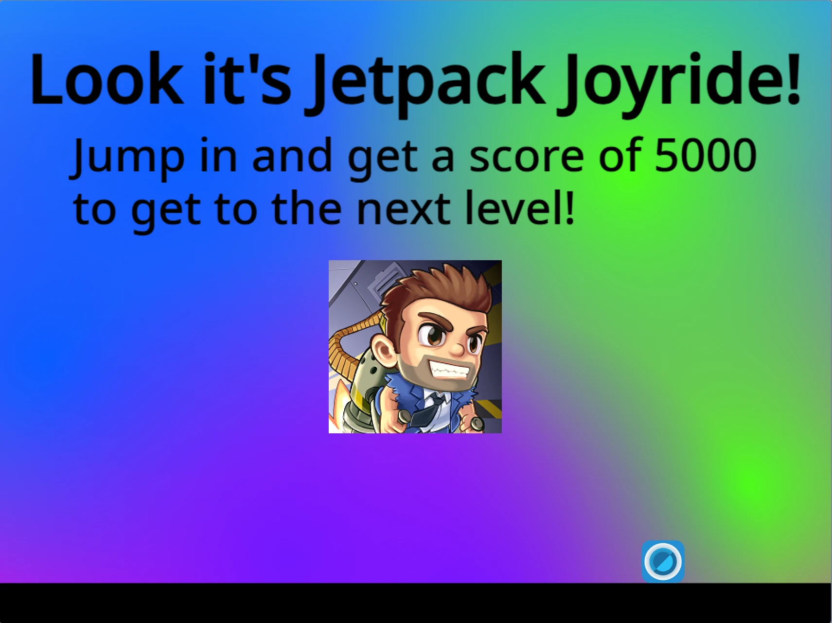 Apps 2 Platformer screenshot of blue ball jumping