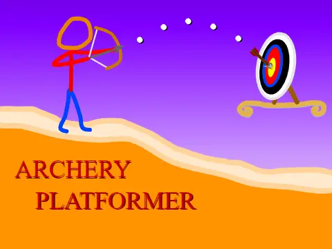 Screenshot of the Archery Platformer game showing archery and platforming