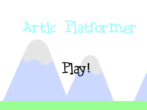 Arctic Platformer game logo with arctic and winter theme visuals