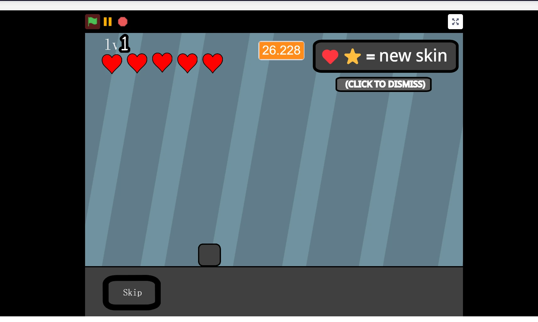 Gameplay screenshot of Arctic Platformer Closed showing platforms and obstacles