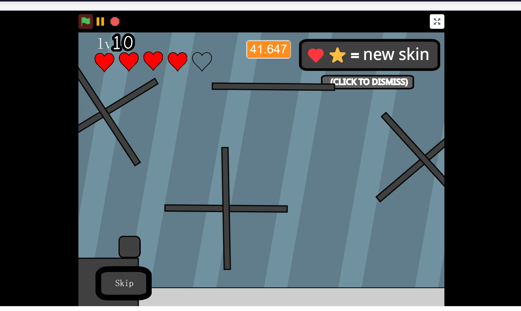 Final level gameplay in Arctic Platformer Closed with complex obstacle patterns