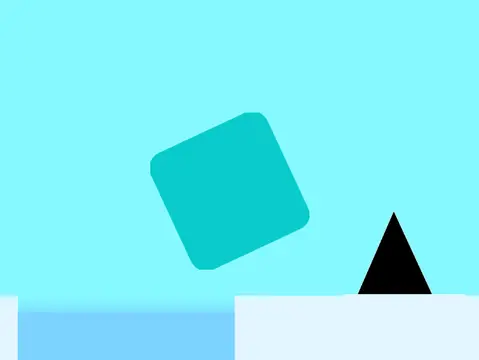 Arctic Platformer Closed game logo featuring icy platforms and a gray block character