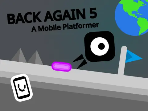Back Again 5 platformer logo cover featuring the fifth game in the series