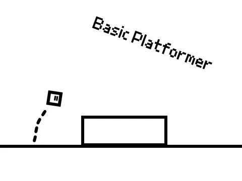 Basic platformer logo - minimalist design for fundamental platforming challenge