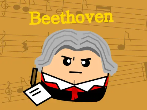 Screenshot or logo for Beethoven Platformer game