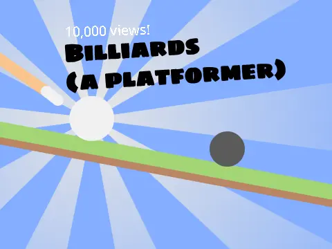 Billiards platformer logo - pool table themed platformer game