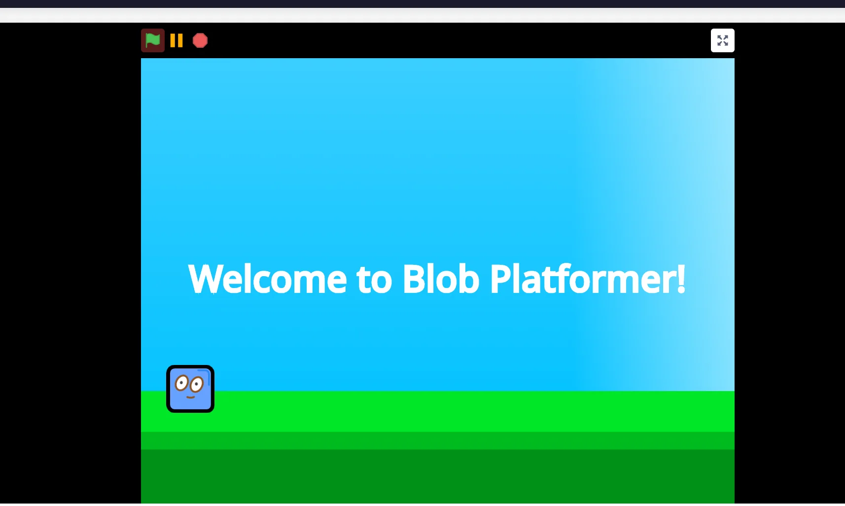 Blob Platformer Home Screen