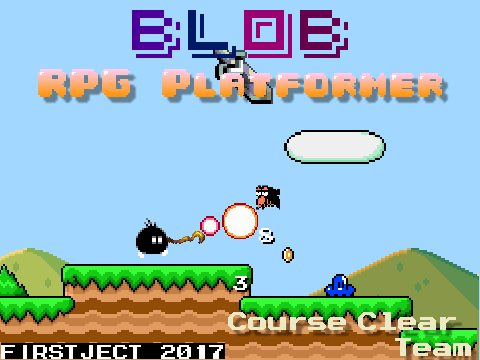 Blob RPG Platformer gameplay showing character classes and combat