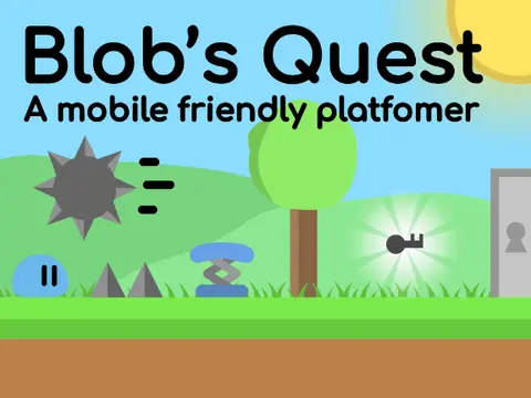 Blob's Quest Platformer character jumping over obstacles