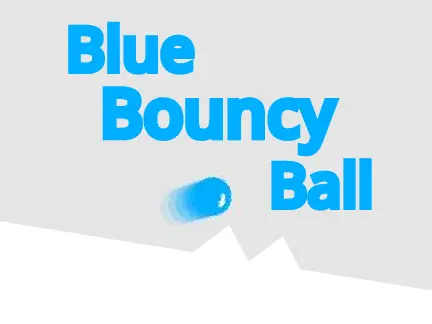 Blue Bouncy Ball Platformer game cover image