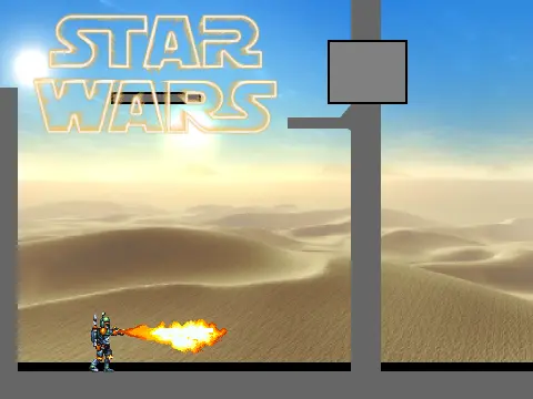 Boba Fett The Platformer logo featuring Boba Fett character art