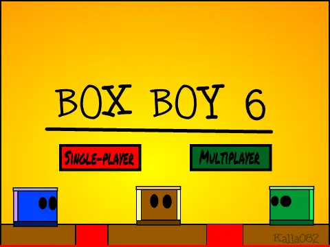 Box Boy 6 platformer logo - sixth installment with 2-player co-op mode