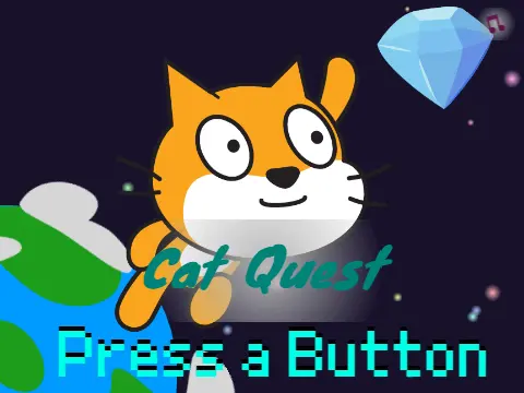 Cat Quest platformer logo featuring cat character and advanced movement tutorial