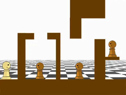 Chess Platformer game logo cover featuring pawn illustration