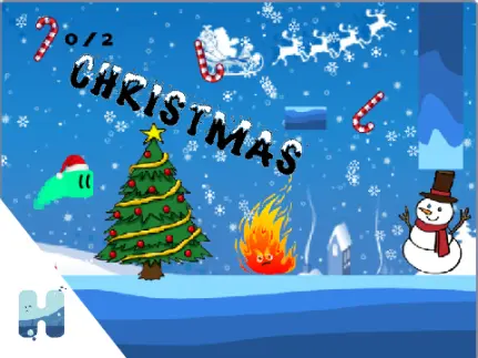 Christmas A Platformer logo - festive holiday platformer