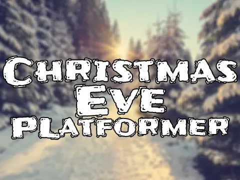Christmas Eve platformer logo with Santa and holiday theme featuring Tera enemy