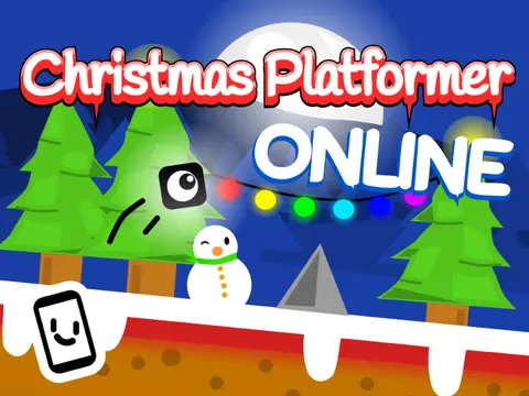 Christmas Platformer ONLINE logo - festive holiday platformer with multiplayer support