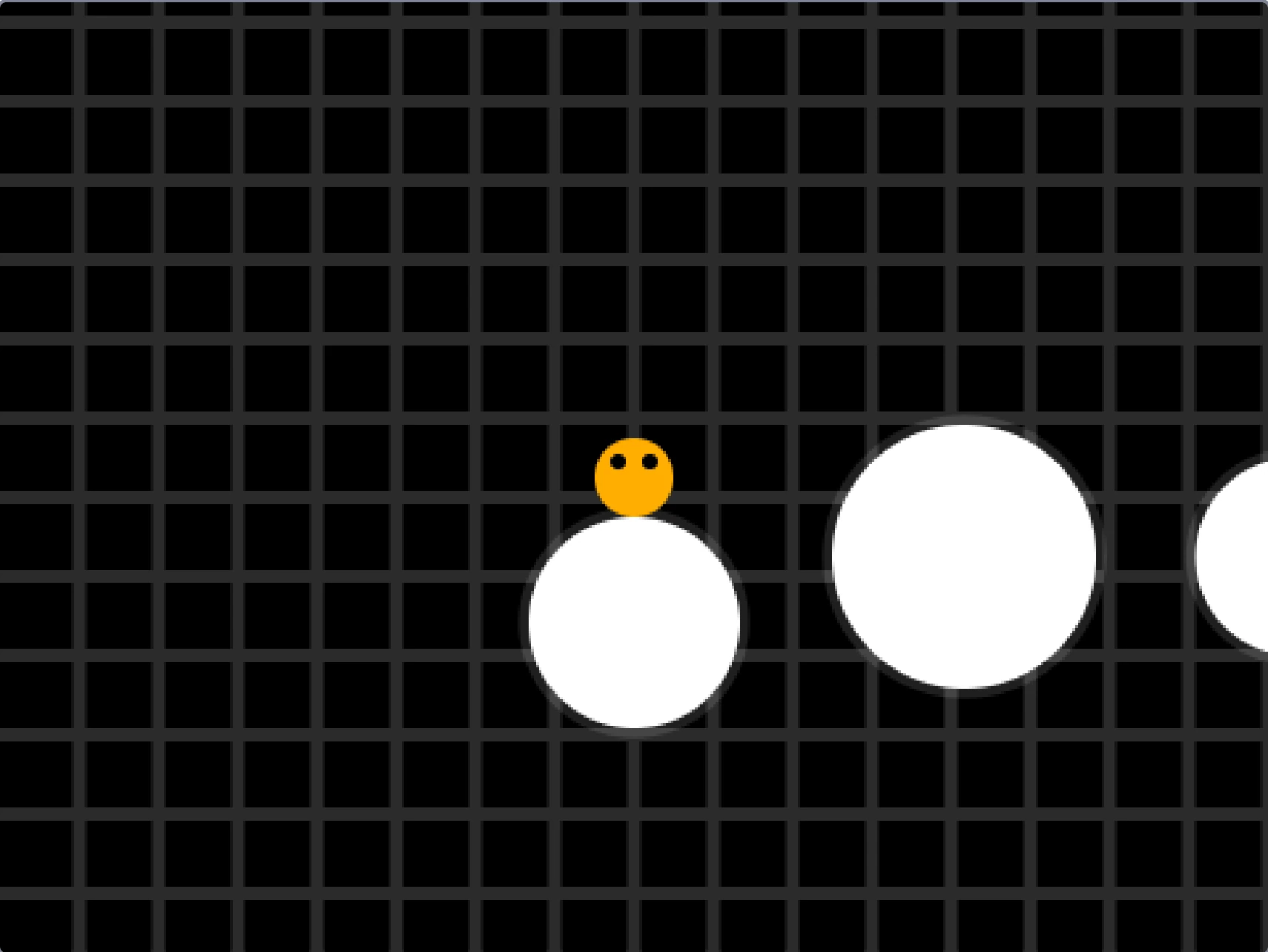 Circles A Platformer gameplay screenshot showing yellow circle jumping over platforms