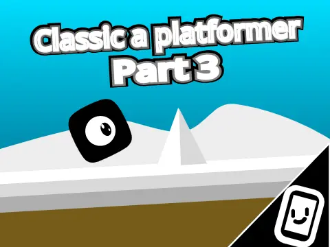 Classic platformer Part 3 logo - Snowy Tundra theme