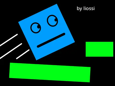 Classic platformer logo with retro platforming aesthetic