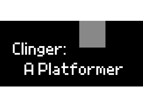Clinger platformer logo - unique wall-clinging platform mechanics game